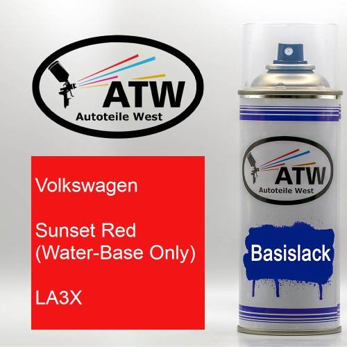 Volkswagen, Sunset Red (Water-Base Only), LA3X: 400ml Sprühdose, von ATW Autoteile West.